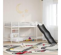 Teenpull Estructura de litera para niños con tobogán en Color Antracita, Cama Loft Moderna con Acabado Mate, Soporte de Acero Resistente, Compatible con colchón de 107x203 cm
