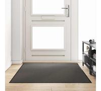 Teenpull Felpudo de 120 x 180 cm, antracita y negro, de 100 % poliamida, rectangular, antideslizante, para entrada, interior, resistente y fácil de limpiar