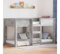 Teenpull Gray Concrete Kids Bunk Bed 100 x 200 cm Engineered Wood Frame, slatted Support, Space Saving Design for Bedroom, Durable, Easy Clean, Child Friendly