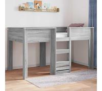 Teenpull Gray Sonoma Kids Bunk Bed, 80 x 200 cm Wooden Frame, Space Saving Bedroom Structure, Two Tier Sleeping Area, Durable Engineered Wood for Shared Rooms, Easy Assembly, Compact Storage Solution