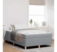 Teenpull Light Gray Upholstered Bed Frame with Mattress, 120 x 200 cm, Solid Support for Bedroom, Storage-Ready Platform Design, Modern Home Use, Easy Assembly