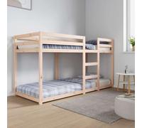 Teenpull Litera de Madera Maciza de Pino 80x200 cm con Estructura Resistente para Dormitorio Juvenil o Infantil, diseño Compacto y Seguro para Espacios limitados, Ideal para Dormir y Almacenamiento