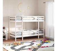Teenpull Litera de Madera Maciza de Pino Blanco con Estructura Resistente para Dormitorio Juvenil o Infantil con Cama Nido abatible y Espacio de almacenaje