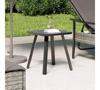 Teenpull Mesa de jardín de Acero Gris Antracita con diseño de Listones 34x34x38 cm para terraza y Patio, Mueble Exterior Resistente Ideal para Comedor, balcón, Barbacoa y reunión de Ocio