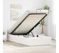 Teenpull Ottoman Cama Storage Base 90 x 200 cm, Pine Wood Frame, Gas Lift Platform, Bedroom Bed Support with Hidden Compartment, Indoor Use, Easy Assembly, Space Saving for Adult and Guest Room