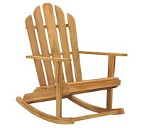 Teenpull Silla mecedora Adirondack de madera de teca, maciza, resistente a la intemperie, 66 x 100 x 103 cm, silla de jardín para terraza, porche, jardín, mueble de exterior duradero