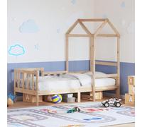 Teenpull Sofá Cama con Techo de Madera Maciza de Pino 80x200 cm Estructura abatible Soporte de Descanso para Dormitorio Infantil Juvenil con Espacio de almacenaje y diseño Seguro