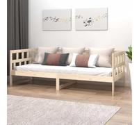 Teenpull Sofá Cama de Madera Maciza de Pino 90x190 cm Estructura Resistente para dormitorios y Habitaciones de Invitados con Base de Listones y Estilo rústico