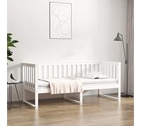Teenpull Sofá Cama de Madera Maciza de Pino Blanco 80x200 cm Estructura abatible para invitado y hogar diseño clásico y Funcional para dormitorios y Espacios pequeños