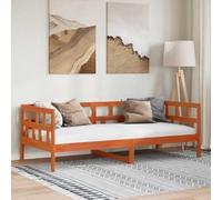 Teenpull Sofá Cama de Madera Maciza de Pino marrón Cera 80x200 cm con Estructura Robusta para Dormitorio y habitación de Invitados, Funcional y rústico, Ideal para Descanso y