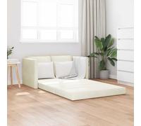 Teenpull Sofá cama de terciopelo crema, 204 x 122 x 60 cm, 2 plazas, tapizado con función de sueño, plegable, para salón, habitación de invitados, habitación juvenil, función relax y reclinación