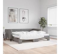 Teenpull Sofá Cama Nido con colchón de Tela Gris Oscuro 90x190 cm Estructura Resistente Plegable para Dormitorio y hogar con Base lecho y Soporte de Espuma