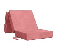 Teenpull Sofá cama plegable de terciopelo rosa 75 x 63 x 45 cm, convertible como colchón de cama para habitación de invitados, transpirable y reversible, cómoda superficie de descanso para dormitorio
