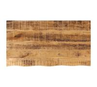 Teenpull Tablero de mesa de 100 x 60 x 3,8 cm, madera de mango maciza, borde de árbol, versátil para escritorio, mesa de comedor o mesa auxiliar, veta de madera natural, mueble duradero