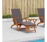 Teenpull Tumbona de madera maciza de acacia ajustable y plegable, 55 x 146 x 91 cm, con reposapiés para jardín, terraza, piscina, resistente a la intemperie y ahorra espacio