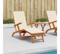 Teenpull Tumbona plegable ajustable de madera de acacia de 5 posiciones, con reposapiés y reposabrazos, para jardín, terraza y piscina, ahorra espacio para exteriores