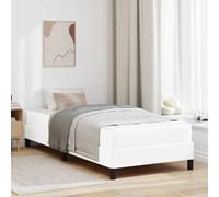 Teenpull Upholstered Bed Frame with Mattress Puro 90 x 190 cm, Fabric, Wooden Slat Base, Medium Firm Support, 140 kg Load, Modern Bedroom Comfort, Easy Assembly