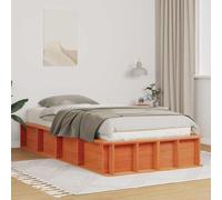 Teenpull Wax Brown Pine Wood Bed Frame 90 x 190 cm Platform Base for Single Short Mattress, slatted Support, Indoor Bedroom Use, Compact Resting Space for Daily Sleep
