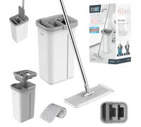 Teesa Mopa de limpieza Microfibra, plástico, Gris (Grey chiné 14) 5,7 l