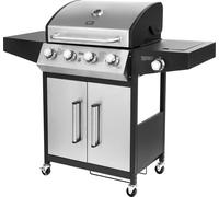 Teesa TSA0251, parrilla de gas para barbacoa, modelo 5007 MASTER, con 5 quemadores, 12 kW, color y plateado