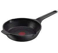 Tefal Robusto, Sartén 24 cm, Aluminio fundido, Retención de calor, Revestimiento antiadherente, Negro