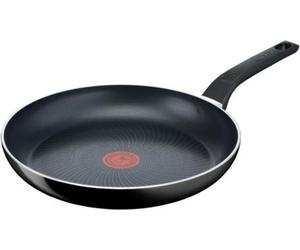 Tefal C27204, redonda, sartén multiusos, negra, con revestimiento de titanio, con indicador de temperatura, de cerámica, apta para gas y halogenos