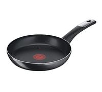 Tefal C38804 - Sartén Essential de Titanio Duro de 24 cm, Revestimiento Antiadherente con partículas de Titanio, indicador de Temperatura, Apta para lavavajillas, Fabricada en Francia, Color Negro