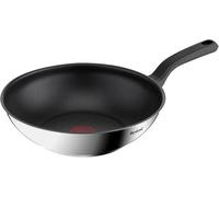 Tefal Sartén wok Comfort Max 28 cm, antiadherente, Acero 18/10, Thermo-Spot, mango ergonómico