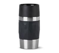 Tefal Compact Travel Mug, Taza de viaje térmica de 0,3 L, Negra
