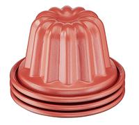 Tefal Creabake - Set 3 Moldes Acanalado Creabake, Moldes repostería, 7.4 cm, revestimiento antiadherente, sistema apilable, recetas creativas dulces y saladas, repostería fácil