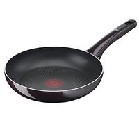 Tefal D52204 Resist Intense Sartén (24 cm, revestimiento antiadherente, Flame Protect, resistente, señal térmica, forma profunda, fácil de limpiar, seguro), color burdeos
