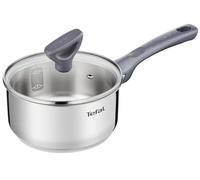 Tefal Daily Cook - Cazo de 16 cm + Tapa, Apto inducción, sin antiadherente, capacidad de 1L, base reforzada, apto lavavajillas y horno, acero inoxidable