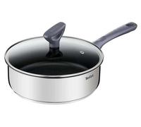 Tefal Daily Cook G7303255, redonda, sartén wok, acero inoxidable, titanio, acero inoxidable, cerámica, halógeno, placa sellada, gas, inducción