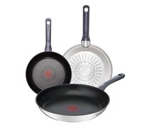 Tefal Daily Cook - Juego de 3 Sartenes 24/26/30 cm, Acero inoxidable