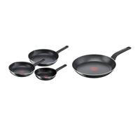 Tefal Day by Day On-Juego de 3 Sartenes de 20/24/28cm, no apto para induccion & Sartén Easy Cook & Clean de 32 cm, revestimiento antiadherente, indicador de temperatura