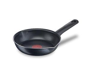 Tefal Day By Day On Sartén 20 cm con antiadherente de titanio, picos vertedores, Thermo-Signal, base difusora, forma profunda, apta para gas, vitrocerámica y eléctricas, no apto inducción