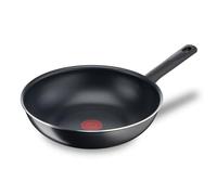 Tefal Day By Day On Wok 28 cm con antiadherente de titanio, picos vertedores, Thermo-Signal, base difusora, forma profunda, apta para gas, vitrocerámica y eléctricas, no apto para inducción