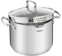 Tefal DUETTO+ G71979, Redondo, Acero inoxidable, Acero inoxidable, Acero inoxidable, Cerámico, Gas, Halógeno, Inducción, Placa sellada, 250 °C
