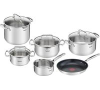 Tefal Duetto+ G732SA55, juego de utensilios de cocina, acero inoxidable, acero inoxidable, titanio, acero inoxidable, vidrio