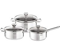 Tefal Juego de ollas Duetto On – 20/24 cm + cacerola 16 cm, 3 tapas, acero 18/10, inducción, 10 años