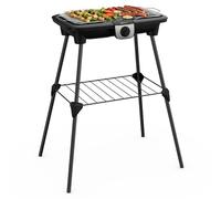 Tefal EasyGrill XXL Barbacoa eléctrica con pies, amplia superficie de cocción, 2500 W, termostato ajustable, cocina simultánea, uso interior y exterior, cortavientos BG921812