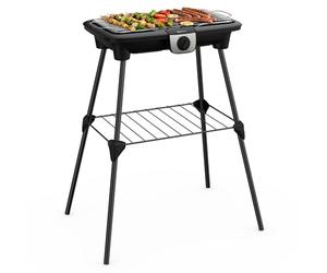 Tefal EasyGrill XXL Barbacoa eléctrica con pies, amplia superficie de cocción, 2500 W, termostato ajustable, cocina simultánea, uso interior y exterior, cortavientos BG921812
