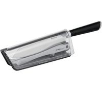 Tefal Ever Sharp - Cuchillo cocina Santoku de 16,5 cm y funda afilador, hoja cuchillo afilada, sistema de bloqueo para uso seguro, acero inoxidable alemán, de agarre cómodo, K25790