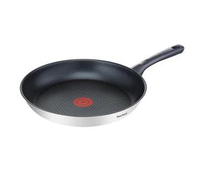 Tefal G7130414, redonda, sartén para castañas, acero inoxidable, revestimiento de titanio, 175 °C, indicador de temperatura