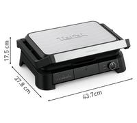 Tefal GC 520 D, plancha de contacto multifunción 3 en 1, color plateado, 2000W