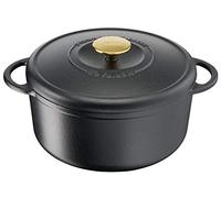 Tefal Heritage Cacerola 19 cm, Hierro Fundido, 2,2 litros, Tapa potenciadora de condensación, retención del Calor, Fuego Lento, guisos, caramelización, Apto para Todo Tipo de cocinas, Cast Iron