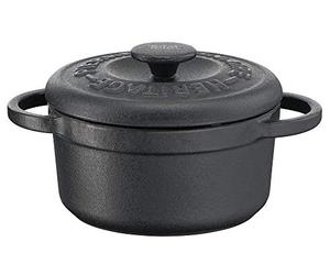 Tefal Heritage - Set minicacerolas de 10 cm, hierro fundido, 0,3 litros, tapa potenciadora de condensación, retención calor, cocción fuego lento, guisos, caramelización, apto para todo tipo de cocinas