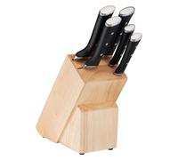 Tefal Ice Force K232S5 - Set de cuchillos con bloque de madera y acero inoxidable, Negro