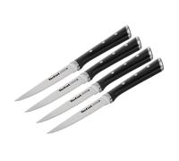 Tefal Ice Force, Set 4 cuchillos de carne, 11 cm, Tecnología enfriado, Acero Inoxidable, Rendimiento duradero