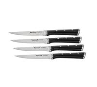 Tefal Juego de 4 cuchillos de carne Ice Force 11 cm – Acero inoxidable alemán, Ice Force -120°C